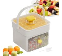 Bandejas de hielo | Máquina de hielo con asa y tapa | Herramienta de fabricación de prensa de doble capa para whisky, café, té, bebidas, cócteles, camping al aire libre, hogar