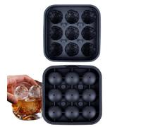 Bandejas de hielo para congelador,9 Cavidades Reutilizable Fácil Desmoldado | Molde para Hielo con Forma de Balón de Fútbol - Cubitera para congelador, para café, bebidas, cócteles, whisky y agua