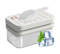 Bandejas de hielo para congelador con tapa, bandeja de molde de bloque de hielo de 56 rejillas con contenedor y pala, herramienta de fabricación de de enfriamiento de gran capacidad para tequila