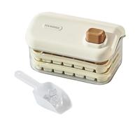 Bandejas de hielo para congelador con tapa, caja de doble capa para hacer hielo con tapa y pala, cubo de enfriamiento de alimenticio, herramienta de barra para hacer bebidas frías, tequila