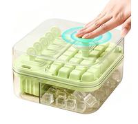 Bandejas de Hielo para Congelador con Tapa, Compactas, 18,5x18,7x11,5 cm, Máquina para Hacer Cubitos de Hielo, Molde de Silicona, Multiusos, para Whisky, cócteles, Jugos, café, Bar en casa,