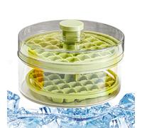 Bandejas de hielo para congelador, máquina de hielo con recipiente, molde de cubo de liberación a presión con tapa para café, fiesta, hogar, cafetería, cocina, cóctel, hotel, boda