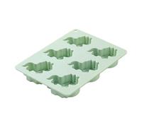 Bandejas De Hielo Para Congelador, Material De Fácil Liberación Y Alimenticio, Marrón, Verde Claro, Molde De Hiélo De Silicona De 6 Cavidades, Máquina Para Hacer Cubitos De Hielo En Forma De Póń