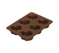Bandejas De Hielo Para Congelador, Material De Fácil Liberación Y Alimenticio, Marrón, Verde Claro, Molde De Hiélo De Silicona De 6 Cavidades, Máquina Para Hacer Cubitos De Hielo En Forma De Póń