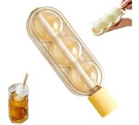 Bandejas de hielo para congelar en el congelador | Fácil de soltar y pajita 2 en 1 a prueba de fugas - Fabricantes de bolas de hielo - para bebidas, whisky, café, bar, fiestas, picnic, camping,