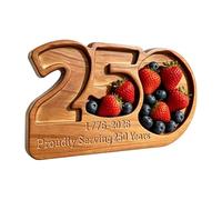 Bandejas De Madera | 3 Rejillas 250e 4 Julio Patriótico | Tablero De Embutidos de Madera | para Frutas Dulces Cupcakes Snacks Fiestas Temáticas Día De La Independencia Días Conmemoración