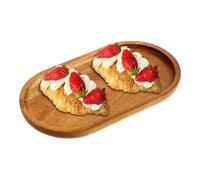 Bandejas de madera - Bandeja versátil | Soporte de recepción buffet para aperitivos Postres Almuerzo Ensalada Pastel, y todos los días, Natural, Acacia