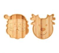 Bandejas de madera de Navidad, tabla de embutidos de Navidad, plato de Papá Noel, plato de madera con forma de sombrero de Navidad con forma de sombrero de Navidad, para bandejas de verduras y quesos