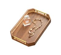 Bandejas de Madera, Octogonal antiderrames, para Servir, Juego de Regalo de Tabla de Queso de Madera, Fruta, charcutería, Cuadrado de Madera, para Taza de té, cafetería, Bar