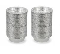 Bandejas de Papel de Aluminio para Hornear - 100 Unidades - 20,6 cm - Desechables Extra Resistentes para Horno, Freidora de Aire, BBQ y Catering - Antiadherentes, Apta para Comidas, Reutilizable