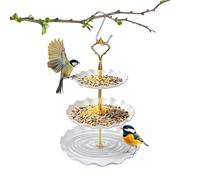 Bandejas de para pájaros para exteriores, plato de alimentación de | Comedero plano para pájaros para terraza, balcón, valla, jardín, patio, porche, árbol, ancianos, amantes de la vista