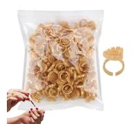 Bandejas de pegamento profesional para pestañas, 100 anillos de pegamento desechables, soportes de pegamento portátiles para extensiones, tinta y pintalabios, paleta de pegamento ajustable
