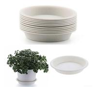 Bandejas de platillo para plantas, 10 unidades, hechas de plástico PP, forma redonda para macetas suculentas, decoración y protección para interiores y exteriores (1#)