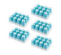 Bandejas de Semillero - 5 Piezas 60 Celdas Reutilizables de Silicona para Inicio de Cultivo | Bandejas Cuadradas para Plántulas - para Jardinería, Macetas Interior, Alféizar, Césped, Hortalizas y Flor