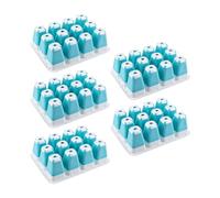 Bandejas de Semillero - 5 Piezas 60 Celdas Reutilizables de Silicona para Inicio de Cultivo,Bandejas de Inicio de Semilleros | para Jardinería, Macetas Interior, Alféizar, Césped, Hortalizas y Flores