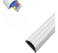 Bandejas Decorativas para Cables, conductos para Cables, Adhesivo de Respaldo, Cable de Aluminio semicircular, para Uso doméstico.,1 pc,150cm x 45mm