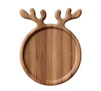 Bandejas del servicio de la comida de la Navidad, bandeja decorativa de la Navidad - Bandeja del servicio de los bocadillos de las Fiestas - Plato reutilizable del alce del servicio de la fruta de la
