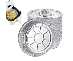 Bandejas Freidora Aire - Cincuenta Pieza Aluminio Hoja Bandejas Cocinar | Alimentario Parrilla Aluminio Cuencos, Engrosado Freidora Forros Moldes Vapor Horno Tostador Cocina