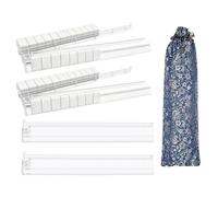 Bandejas Mahjong 4 Piezas Estante Transparente de Juegos de Mesa con Bolsa | Mahjong Tile Racks con Empujadores para Hombres Mujeres Adultos Principiantes Hogar Viaje Club Vacación