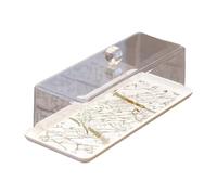 Bandejas para Comida,Bandeja Blanca Servir con Tapa,Soporte Decorativo Tartas y Plato de Postre Frutas,Fiestas Eventos.