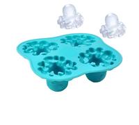 Bandejas para cubitos Ce: molde de silicona con forma de pulpo, bandeja para congelador de fácil liberación, utensilio de cocina flexible, máquina para hacer hielo manual de cuatro compartimentos para