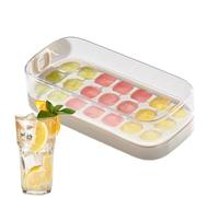 Bandejas Para Hielo Para Congelador Con Tapa, Bandeja Reutilizable Para Hielo Con Cubierta, Molde Alimentos Capacidad Grande Contenedor para Café Cóctel Agua Bebidas Hogar