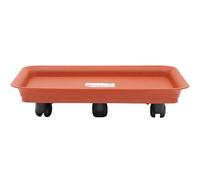 Bandejas para Macetas, De Drenaje con Polea, Plato para Macetas, Bandeja para Recoger Agua para Plantas Suculentas(65x46x6.5 cm/26x18x3 in)