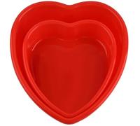 Bandejas para pasteles en forma de corazón, 2 piezas 7 & 9 Moldes de pastel de silicona resistentes al calor antiadherentes, moldes de silicona reutilizables reutilizables para de de