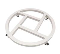 Bandejas para Plantas, Base para macetas, Ruedas, poleas, Soportes Transpirables para macetas, Estante para Plantas para Interior y Exterior, Bandeja Redonda móvil c,White-17.7in