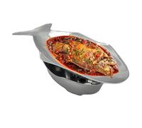 Bandejas para platos de pescado - Platos para servir alimentos con diseño a base de pescado para aperitivos, cenas y fiestas | Bandeja decorativa con forma de pescado para cenas temáticas costeras y