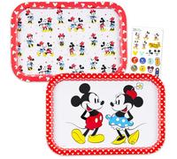 Bandejas para servir de Mickey Mouse - El paquete de bandejas de servir de Minnie Mouse incluye 2 bandejas de comida temáticas de Mickey y Minnie Mouse | Plato de comida de Mickey Mouse