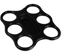 Bandejas Para Transportar 6 Vasos 22,4 x 24,4 x 2,4 cm Color Negro 3 Unidades