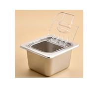 Bandejas Recipiente Gastronorm GN 1/6 2.5"/3.9"/ 5.9",Tapa Abatible Transparente,Apto Para Alimentos Horno Baño María,Acero Inox Rectangular Contenedor De Ingredientes,1/6（17.8*16.5cm）,10cm/3.9”