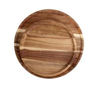 Bandejas Redondas de Madera 2 Piezas 20 cm 25 cm de Acacia