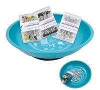 Bandejas redondas para pines magnéticos: succión magnética duradera, diseño compacto de acero inoxidable, colector de agujas eficiente | Soporte para herramientas de costura, accesorios organizadores