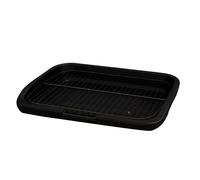 Bandejas Sanitarias Cuadradas para Cachorros, Inodoros para Perros De Interior, Bandejas Sanitarias con Rejilla, Bandeja Sanitaria De Entrenamiento.(Black,48cm)