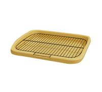 Bandejas Sanitarias Cuadradas para Cachorros, Inodoros para Perros De Interior, Bandejas Sanitarias con Rejilla, Bandeja Sanitaria De Entrenamiento.(Yellow,65cm)