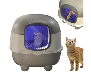 Bandejas Sanitarias Para Gatos Aislamiento de Olores con Diseño Abierto | Bandeja Sanitaria Autolimpiable para Gatitos Pequeños y Grandes Apartamentos Balcones Terrazas Jardines