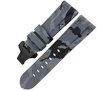 Bandeo de goma Butterfly Banda de reloj de goma 24 mm 26 mm para luminor Silicona colorida Sport Sport Strap/Camo Grey Negro 2/24 mm