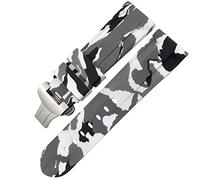 Bandeo de goma Butterfly Banda de vigilancia 24 mm 26 mm para luminor Colorido Silicone Sport Store/Camo Wht Silver 2/26 mm