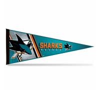 Bander n de fieltro para decoraci n de pared de Rico Industries, NHL Hockey, San Jose Sharks Primary, 30 x 76 cm - Ideal para el hogar, el dormit