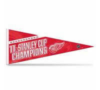 Bander n decorativo de pared de fieltro de Rico Industries NHL Hockey Detroit Red Wings Multi Champ de 30 x 76 cm - Ideal para el hogar, el dormi