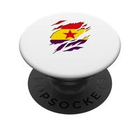 Bandera 2ª República Española Efecto Tridimensional 3D PopSockets PopGrip Adhesivo