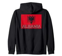 Bandera albanesa de Albania Hombres Mujeres Niños Albania Sudadera con Capucha