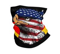 Bandera Alemana Combinada De Estados Unidos Y Alemania con Águila Hombre Mujer Tubular Pañuelo Suave Snood Resistente Al Viento Bandana para Esquí Moto Invierno Deportes