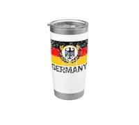 Bandera alemana de Alemania envejecida para hombres, mujeres y niños Vaso térmico de acero inoxidable de doble pared