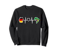 Bandera Alemana de Brasil - Alemania brasileña Heartbeat Sudadera