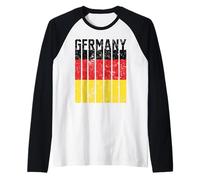 Bandera Alemana del Orgullo de Alemania Camiseta Manga Raglan