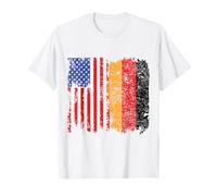 Bandera Alemana Estadounidense Envejecida Camiseta