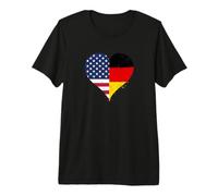 Bandera Alemania Estados Unidos del Orgullo Alemán Americano Camiseta Premium